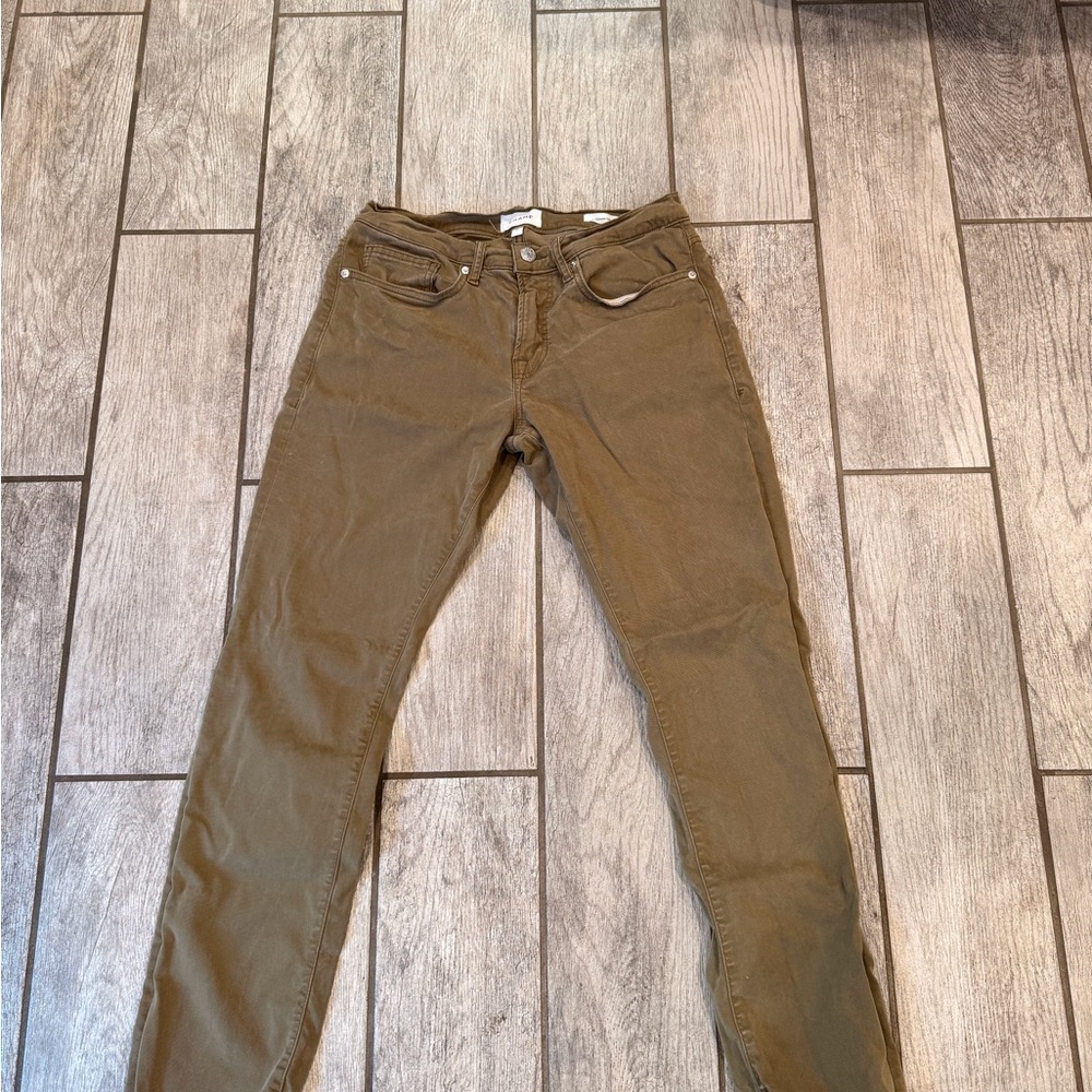 FRAME L’Homme Slim Pants 31 Olive Leaves
